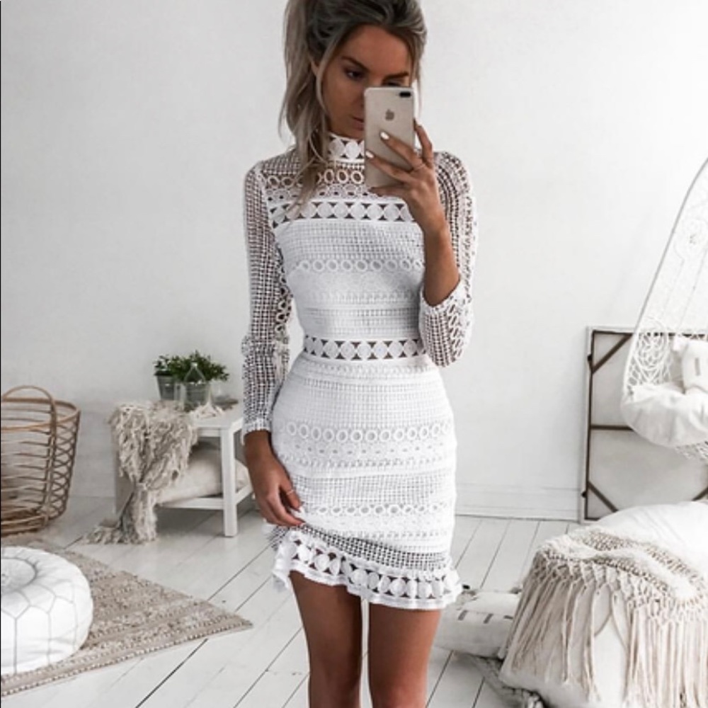 White Riverdale Dress, NWT, XS